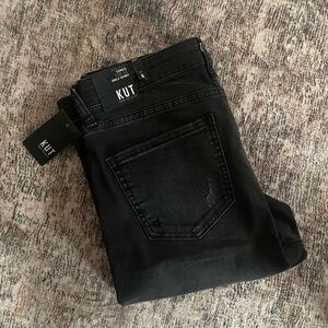 KUT FROM THE KLOTH High Rise “Connie Fab Ab Black Ankle Skinny” Jeans size 6 NWT